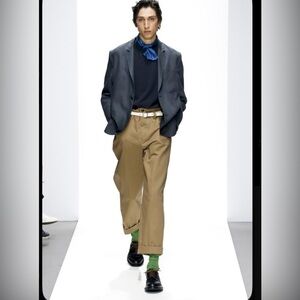 Designer MHL Margaret Howell Pleated Work Trousers Men’s 28x30 Twill Cotton